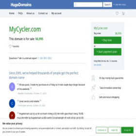 Скриншот главной страницы сайта mycycler.com